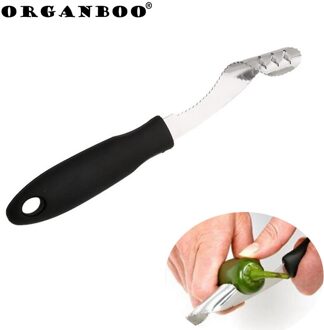 ORGANBOO 1 ST Rvs Groente Fruit Chili tomaat Peper Corer Jalapeno Corer Peper Verwijderen Corer Keuken BBQ Tool