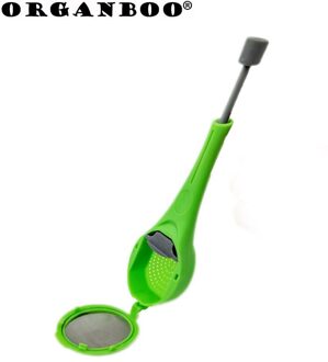 ORGANBOO 2 stks/set Herbruikbare theezakje Plastic Thee Koffie Zeef Thee-ei Ingebouwde plunger Quick Aftappen Thee Accessoires