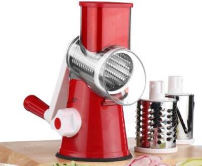 ORGANBOO Handleiding Aardappel Julienne Wortel Slicer Kaas Rasp Groentesnijder Rvs Ronde Bladen Slicer Keuken Tool Rood