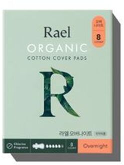 Organic Cotton Cover Pads Overnight 8 pads