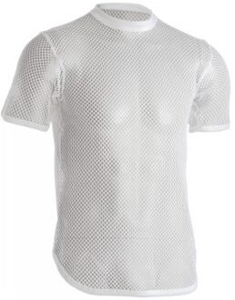 Organic Cotton Net T-shirt * Actie * Wit - Small,Medium,Large,X-Large,XX-Large