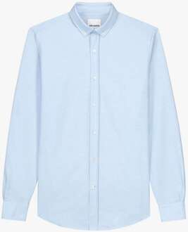 Organic cotton oxford shirt light blue Blauw - XL