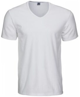 Organic Cotton V-Neck T-shirt Zwart,Wit - Small,Medium,Large,X-Large,XX-Large