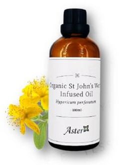 Organic St John's Wort Infused Sunflower Oil 100ml