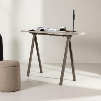 Organisch Bureau 'Lyndie' 115 x 50cm, kleur Beige