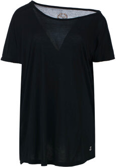 Organische Tencel Jersey Asymmetrische Top - maat Zwart