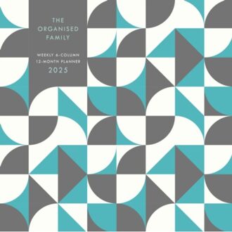 Organised Family (Geometric) Week-To-View Planner Wall Calendar 2025 - Calendars, Carousel