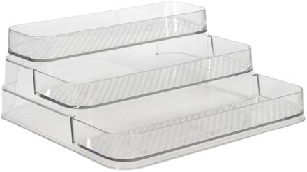 Organizer 3-laags 25,5x24,5x10.3cm transparant