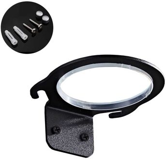 Organizer Bolt Insert Föhn Houder Met Binnenring Aluminium Wandmontage Home Hotel Non Slip Slaapkamer Vaste Ondersteuning zwart