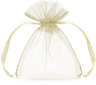 Organza Zakjes Vanille Creme 10cm 20st