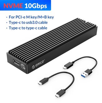 Orico Lsdt Usb C Gen2 10Gbps M.2 Nvme Behuizing Pcie Ssd Case M.2 Sata Ngff 5Gbps Koeling voor 2230/2242/2260/2280 Ssd NVME - 10Gbps