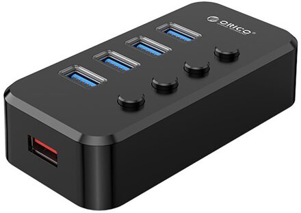 Orico SWU3-4A 12W/24W USB3.0 Hub Onafhankelijke Voeding Onafhankelijke Switch Hub Computer Een Voor Vier Uitbreiding snoer Splitter