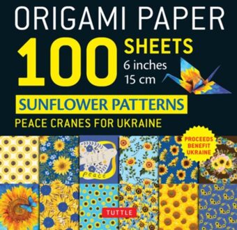 Origami Paper 100 Sheets Sunflower Patterns 15 Cm