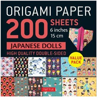 Origami Paper 200 sheets Japanese Dolls 6 inch (15 cm)