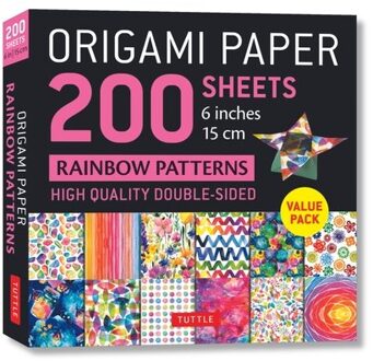 Origami Paper 200 Sheets Rainbow Patterns 6" (15 Cm)