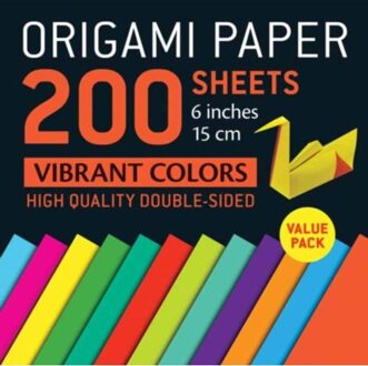 Origami Paper 200 Sheets Vibrant Colors 6" (15 Cm)