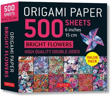 Origami Paper 500 Sheets Bright Flowers 6" (15 Cm)