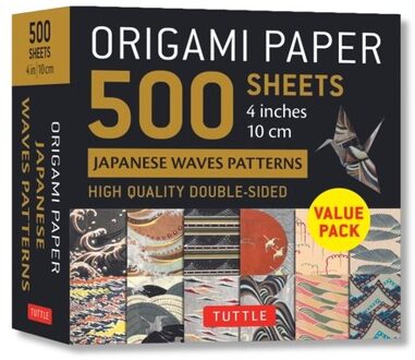 Origami Paper 500 Sheets Japanese Waves 4" (10 Cm)