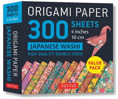 Origami Paper - Japanese Washi Patterns- 4 inch (10cm) 300 sheets