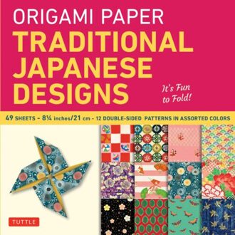 Origami Paper Traditional Japanese Designs - Large