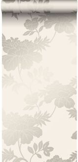 Origin behang bloemen beige Blauw