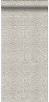 Origin behang dierenhuidprint taupe Blauw