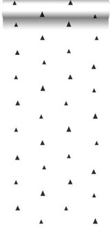 Origin behang grafische driehoeken zwart wit Blauw