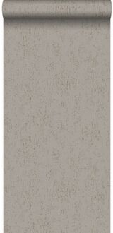 Origin behang metaal-look taupe Blauw