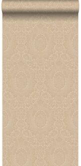 Origin behang ornamenten champagne beige Blauw