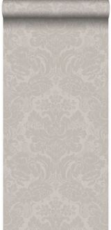 Origin behang ornamenten licht taupe Blauw