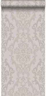 Origin behang ornamenten taupe Blauw