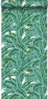 Origin behang palmbladeren groen Blauw