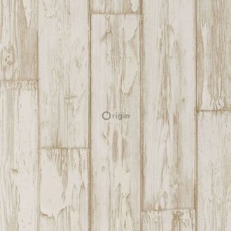 Origin behang planken beige Blauw