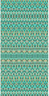 Origin fotobehang coco ikat turquoise Blauw