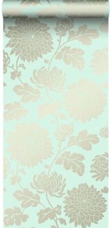 Origin Wallcoverings behang bloemen celadon groen - 53 cm x 10,05 m