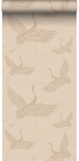 Origin Wallcoverings behang kraanvogels beige - 0,53 x 10,05 m - 34782