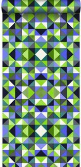 Origin Wallcoverings behang kubisme groen - 53 cm x 10,05 m - 346914