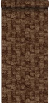 Origin Wallcoverings behang met structuur glanzend koper bruin - 53 cm Rood, Bruin, Koper