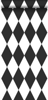 Origin Wallcoverings behang ruiten zwart wit - 0,53 x 10,05 m - 347670 Wit, Zwart