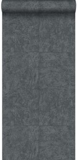 Origin Wallcoverings behang steen donkergrijs - 53 cm x 10,05 m - 3474 Grijs, Zwart