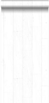 Origin Wallcoverings behang verweerde houten planken mat wit en zilver Wit, Zilver