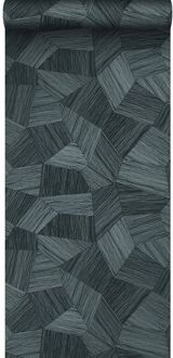 Origin Wallcoverings eco-texture vliesbehang grafisch 3D motief antrac Grijs, Zwart, Antraciet