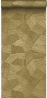 Origin Wallcoverings eco-texture vliesbehang grafisch 3D motief goud