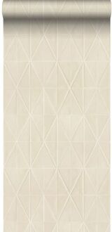 Origin Wallcoverings eco-texture vliesbehang origami motief zand beige