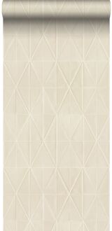 Origin Wallcoverings eco-texture vliesbehang origami motief zand beige