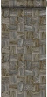 Origin Wallcoverings eco-texture vliesbehang sloophout motief donkerbr Bruin
