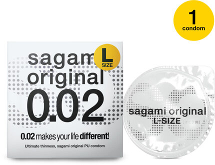 Original 0.02 Size L - Ultradunne Latexvrije Condooms per stuk Transparant - 60 (omtrek 12-13 cm)