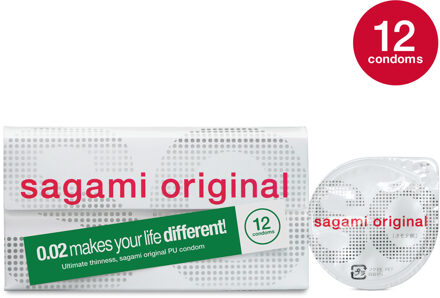 Original 0.02 - Ultradunne Latexvrije Condooms 12 stuks (brievenbuspakje) Transparant - 56 (omtrek 11,5-12 cm)
