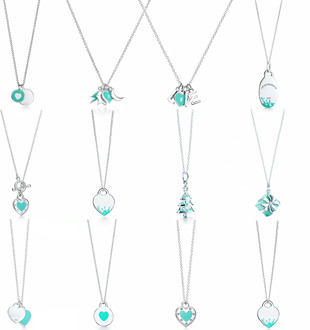 Original 100% 925 Sterling Silver Attractive Simple Elegant Woman Necklace Love Tree Gift Box Shape DIY Necklace Jewelry Gift