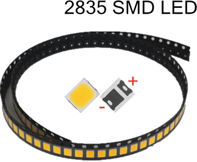 Original 100pcs High Brightness 2835 SMD LED Chip 1W 18V 9V 6V 3V 130lM White LED 3000K 4000K 6000K 9000K